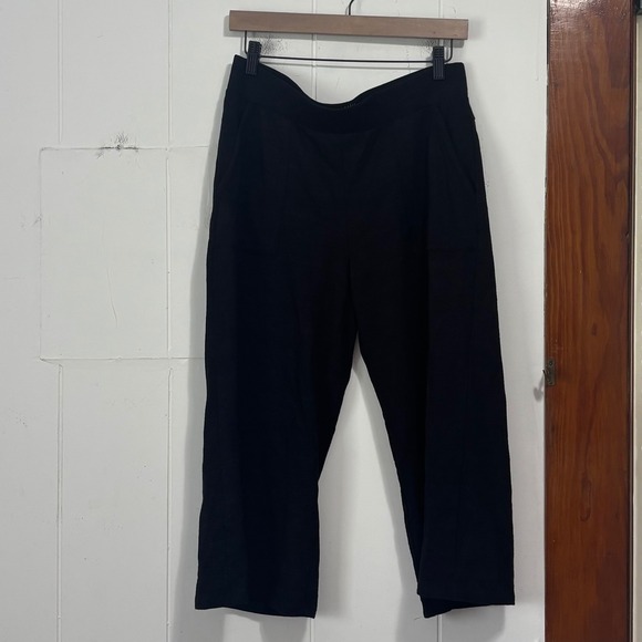 T by Talbots Pants - T by Talbots Womens Black Wide Leg Cropped Pants UPF 50+ Cotton Modal Size M